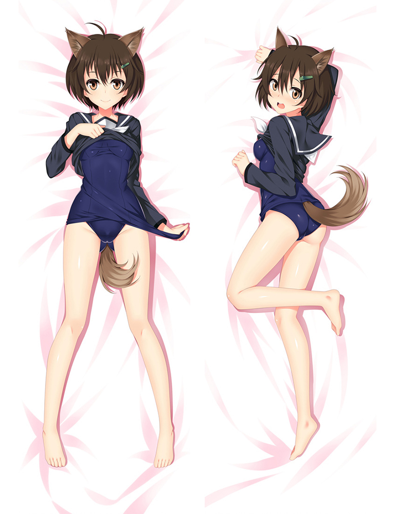 Karibuchi Hikari - Strike Witches Anime Dakimakura Japanese Hugging Body Pillow Cover